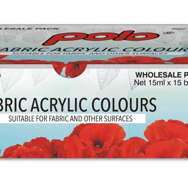 Fabric Acrylic Colours 15 Shades (15 ml)